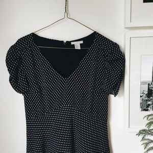 Navy polka dot dress